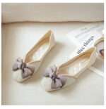 Women's Spring New Korean Style Square Toe Loafers Flat Casual Slip-on Bow, Style Shoes – RV2591 - Image 4