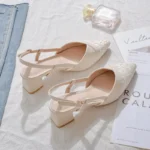 Women’s pointed-toe high heels, Box Heel–RV1521