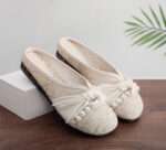 Women's Outerwear, Closed-Toe, Fairy Style Half-Slippers, Canvas & Loafer – DS141 - Image 2