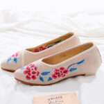 Women’s Pointed-toe old Beijing cloth shoes, Canvas & Loafer – DS152 - Image 2
