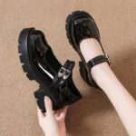 New Retro Heel Shoes with Skirts British Style for Women, Style Shoes – RV2573