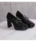 British Style Thick-Soled Low-Mouth Square Toe Chunky Heel for Women, Style Shoes – RV2578 - Image 2