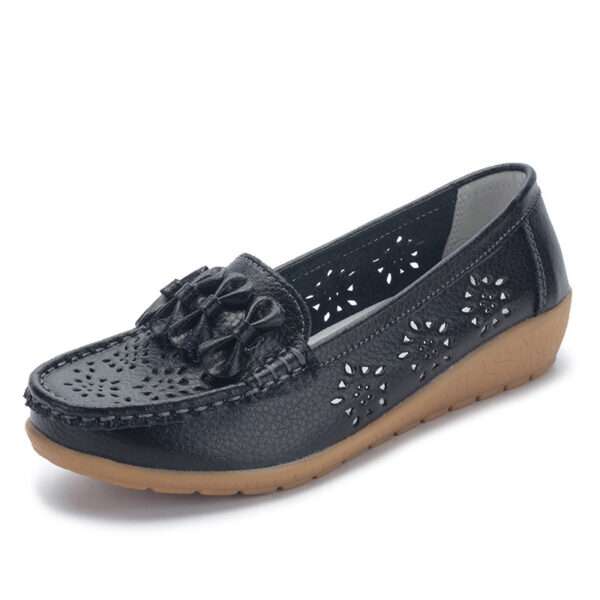 Casual Women's Single Shoes, Leather Loafers, Women Shoes, Canvas & Loafer – DS134