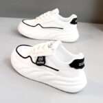 Breathable, premium-feeling soft-soled white sneakers for women, Sneaker & Kades – WR202 - Image 2