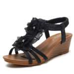 Women's wedge Roman sandals, summer bohemian style, Balanced Heel – RV743 - Image 3