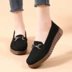 Versatile Metal Buckle Casual Shoes, Canvas & Loafer – DS160 - Image 3