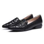 chunky heel, soft sole, embroidered, hollowed-out, breathable, Style Shoes – RV2593 - Image 2
