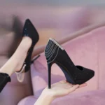 Pointed-toe low-cut platform stiletto heels for women, Pencil Heel – RV1519