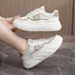 Breathable, premium-feeling soft-soled white sneakers for women, Sneaker & Kades – WR202
