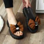 One-Strap Wedge Heel Slippers, Summer Women's Sandals, Balanced Heel – RV733