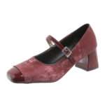 Women's fashionable shallow mouth chunky heel single strap shoes, Style Shoes – RV2580 - Image 4