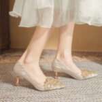Bridesmaid shoes, elegant cheongsam dress shoes for Women, Style Shoes – RV2568 - Image 2