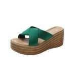 Thick Sole Beach Sandals, Wedge Heel Slippers for Women, Balanced Heel – RV732 - Image 6