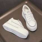 Women's platform white sneakers, Sneaker & Kades – WR193