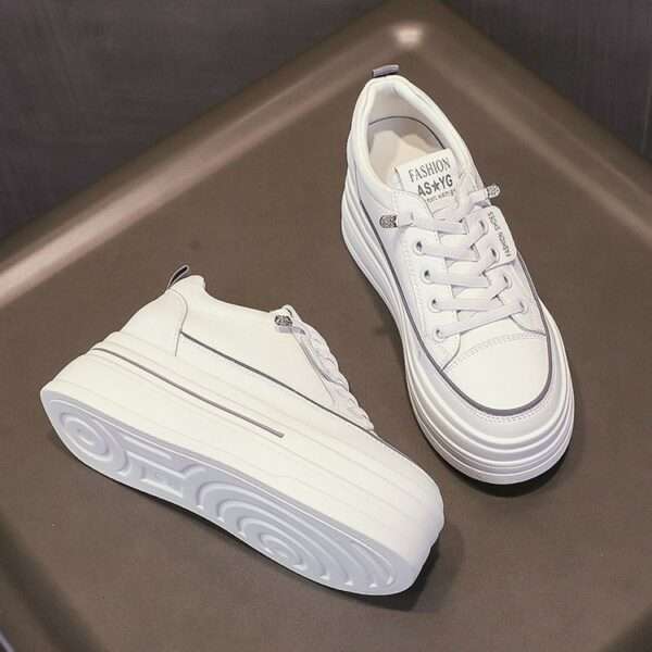Women's platform white sneakers, Sneaker & Kades – WR193
