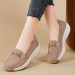 Soft-soled low-cut fashionable loafers for women, Canvas & Loafer – DS143 - Image 2