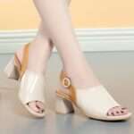 Chunky Heel Platform Sandals for Women, Box Heel – RV1541 - Image 2