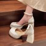 Women's Light Chinese Style Chunky Heel High Heels, Style Shoes – RV2549 - Image 2