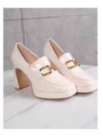 British Style Thick-Soled Low-Mouth Square Toe Chunky Heel for Women, Style Shoes – RV2578 - Image 3