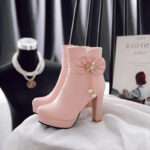 Winter chunky heel ankle boots, European and American style, Boot Shoes – WR213 - Image 4