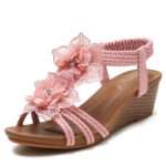 Women's wedge Roman sandals, summer bohemian style, Balanced Heel – RV743 - Image 4