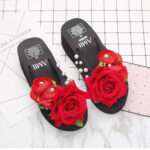 Flower Flip-Flops Women's summer Beach Shoes, Balanced Heel – RV715 - Image 3