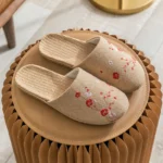 All-Linen Indoor Women’s Non-Slip Slippers, Sandal & Slipper – RV30090 - Image 5