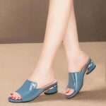 Chunky Heel Platform Sandals for Women, Box Heel – RV1482 - Image 3