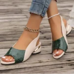 Women’s mid-heel chunky heel sandals, Box Heel – RV1537 - Image 4