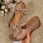 Women’s Wedge Heel Platform Slippers, Wide Strap, Sandal & Slipper – RV30082 - Image 3