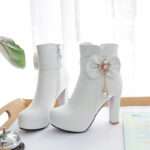 Winter chunky heel ankle boots, European and American style, Boot Shoes – WR213 - Image 3