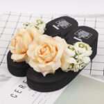 Flower Flip-Flops Women's summer Beach Shoes, Balanced Heel – RV715