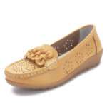 Casual Women's Single Shoes, Leather Loafers, Women Shoes, Canvas & Loafer – DS134 - Image 2