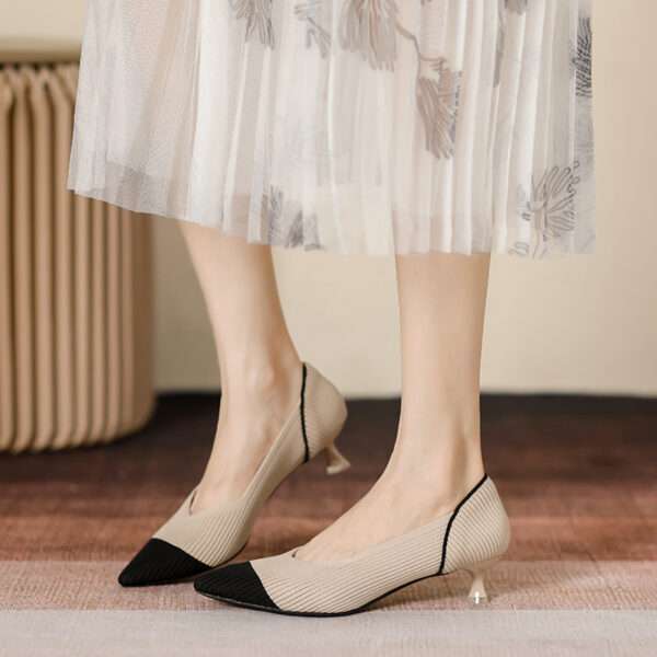 Pointed toe fly-knit soft sole breathable high heel women's Style Shoes – RV2577