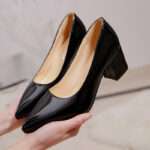 Shallow Mouth, PU Slip-on Pointed Toe High Heels for Women, Style Shoes – RV2559