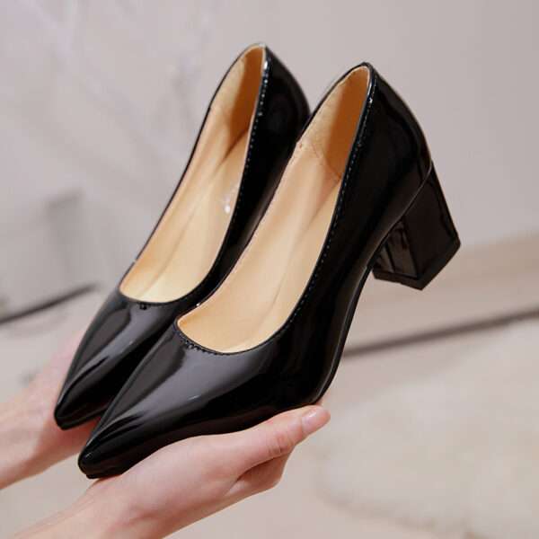 Shallow Mouth, PU Slip-on Pointed Toe High Heels for Women, Style Shoes – RV2559