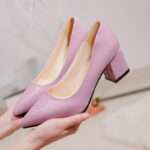 Shallow Mouth, PU Slip-on Pointed Toe High Heels for Women, Style Shoes – RV2559 - Image 2